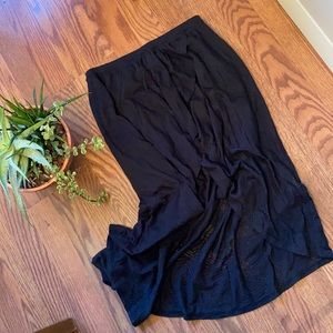 Hi-low maxi skirt